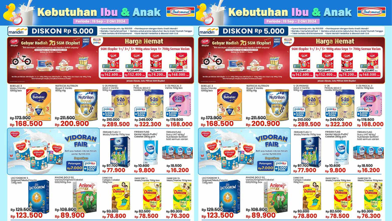 Katalog Promo JSM Indomaret 27-29 September 2024, Beli Susu Bayi Banjir Diskon Hemat!