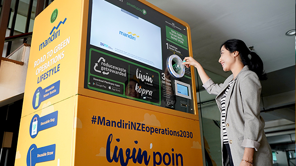 Cegah Pencemaran Lingkungan, Bank Mandiri Sediakan Reverse Vending Machine