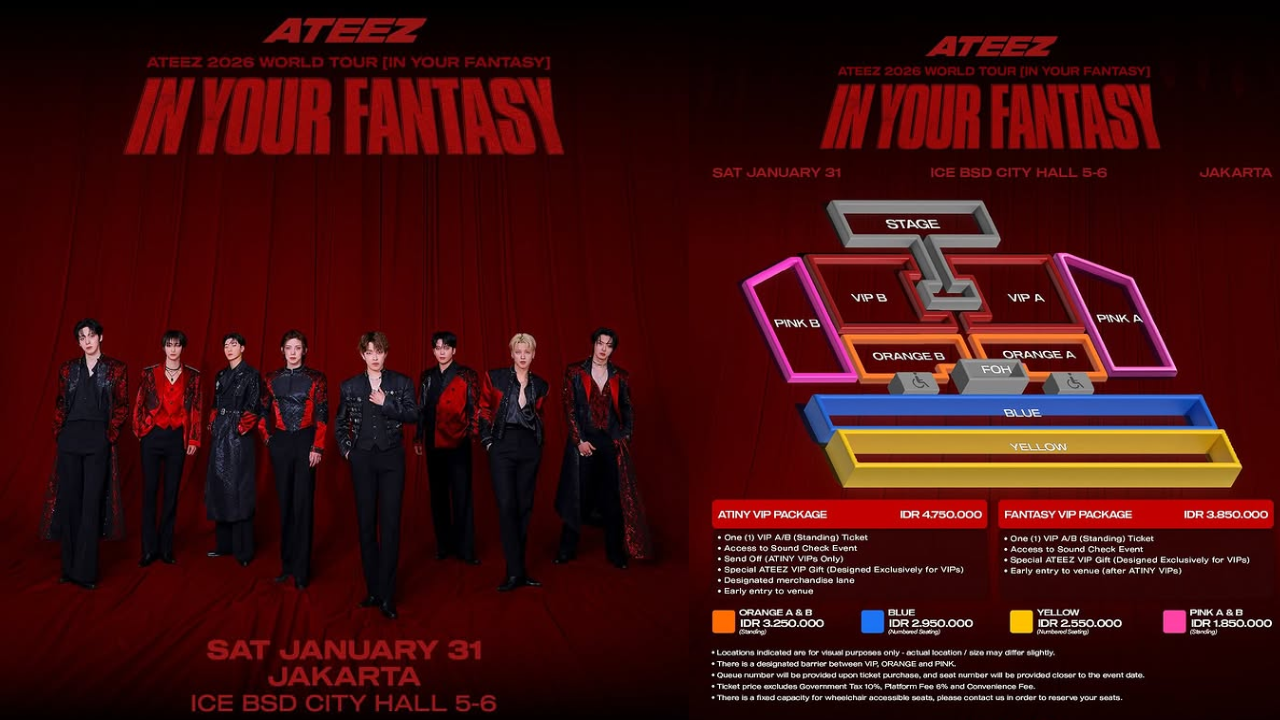 Harga Tiket Konser ATEEZ di Indonesia 2026, Termurah Rp1,8 Jutaan