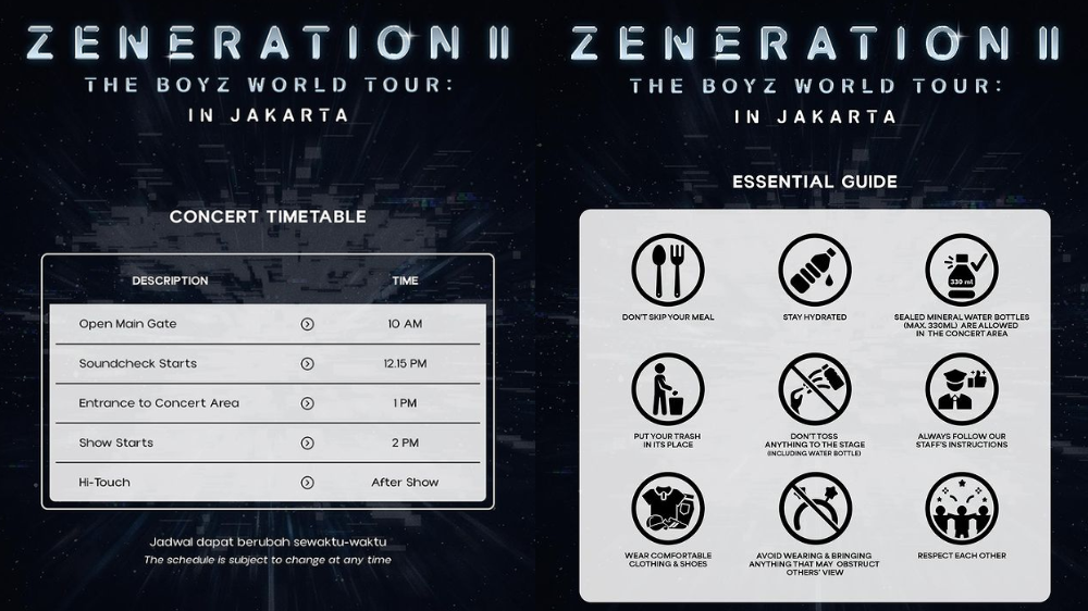 Rundown Konser THE BOYZ di Tennis Indoor Senayan 24 Agustus 2024, Open ...