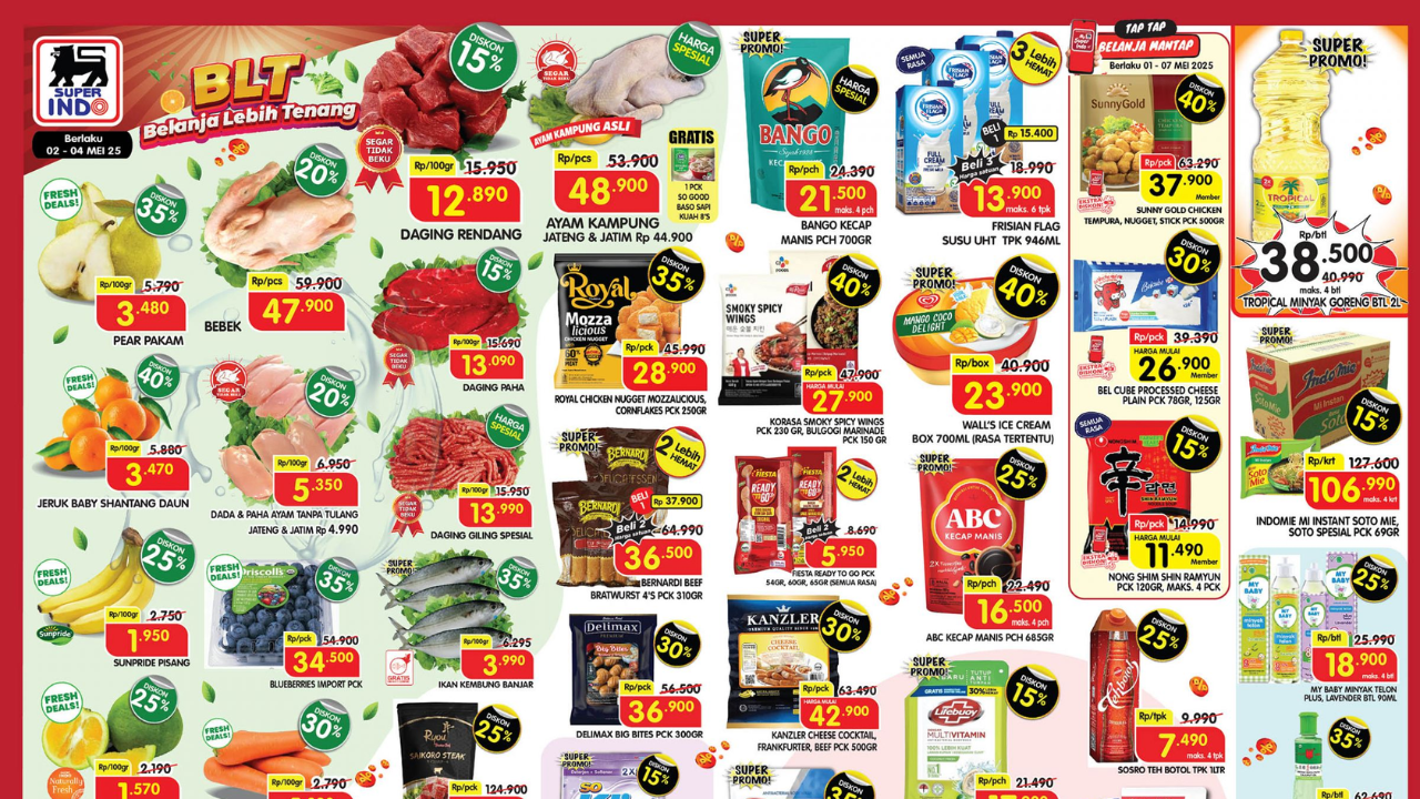 Promo JSM Superindo Minggu Ini 2-4 Mei 2025, Dada dan Paha Ayam Mulai Rp5 Ribuan