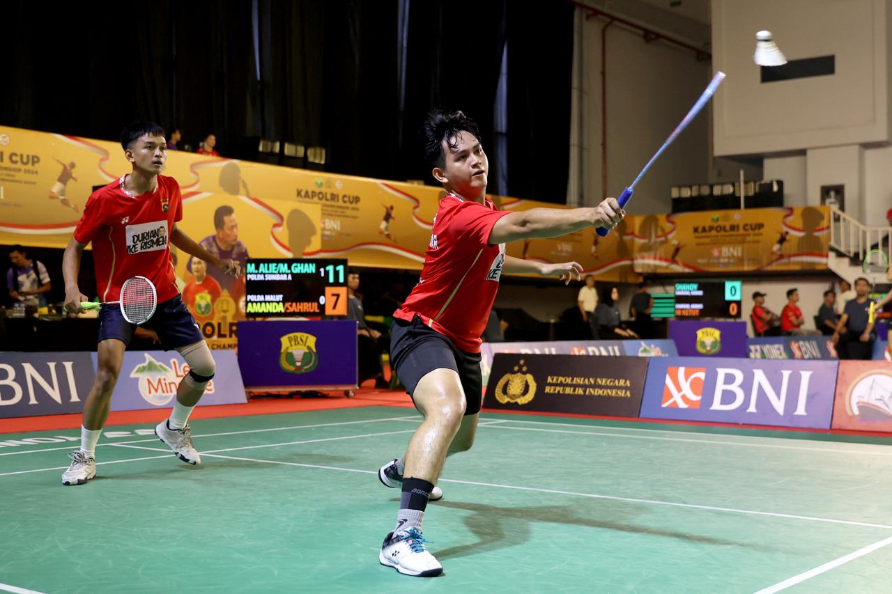 Turnamen Badminton Kapolri Cup 2024 Sektor Beregu Putra Makin Sengit Jelang Perempat Final