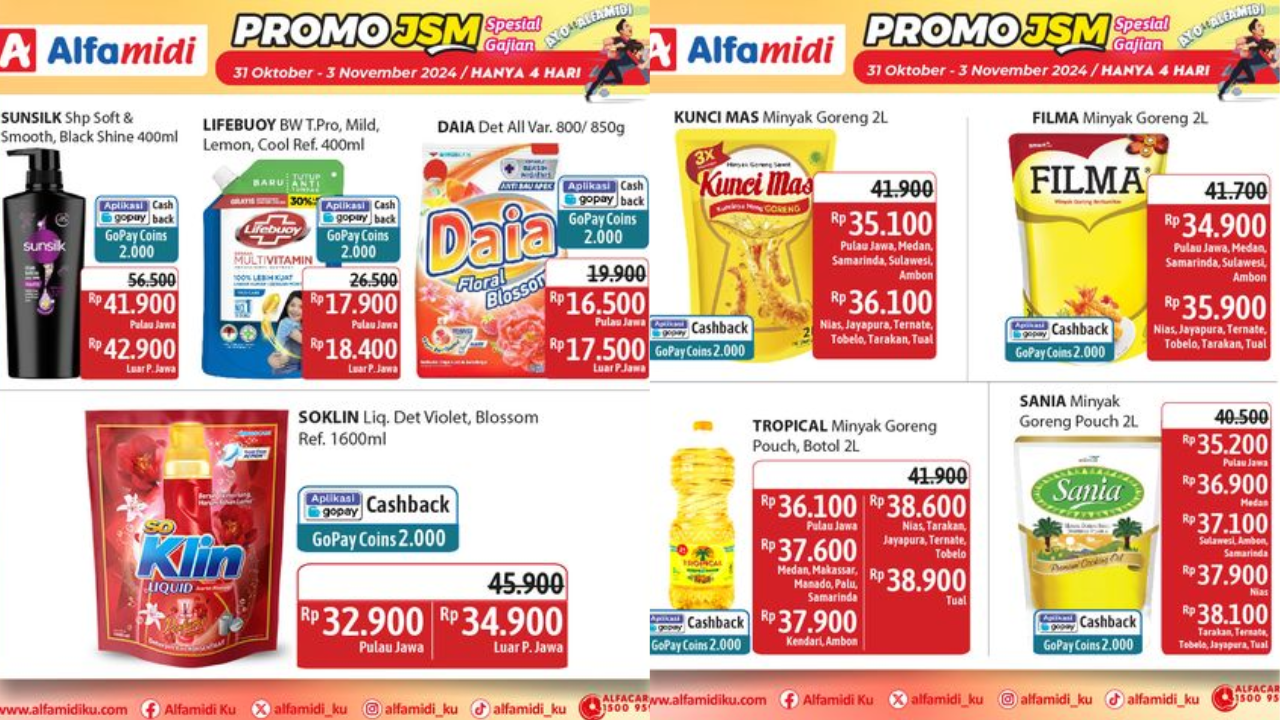 Katalog Promo JSM Alfamidi 1-3 November 2024 Spesial Gajian, Detergen Mulai Rp16 Ribuan