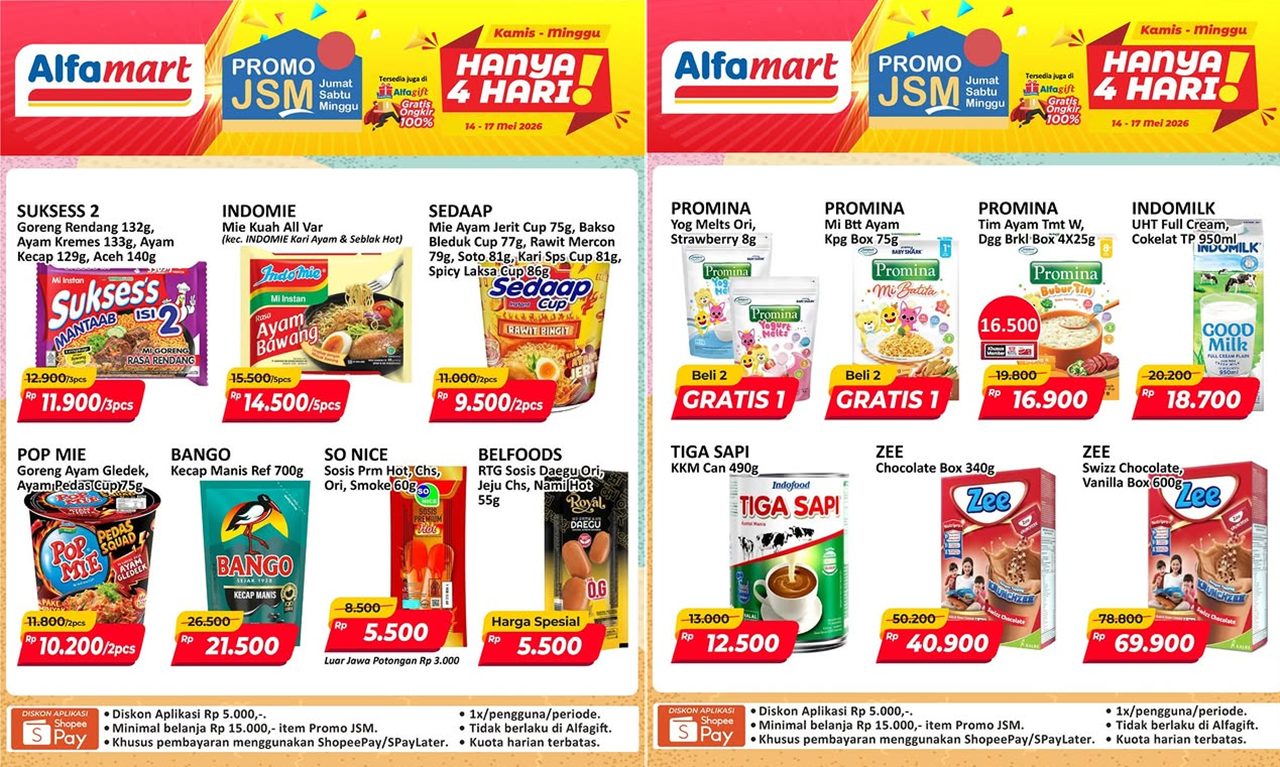 Katalog Promo JSM Alfamart Terbaru 15-17 Mei 2026, Diskon Kecap Bango Rp21 Ribu!