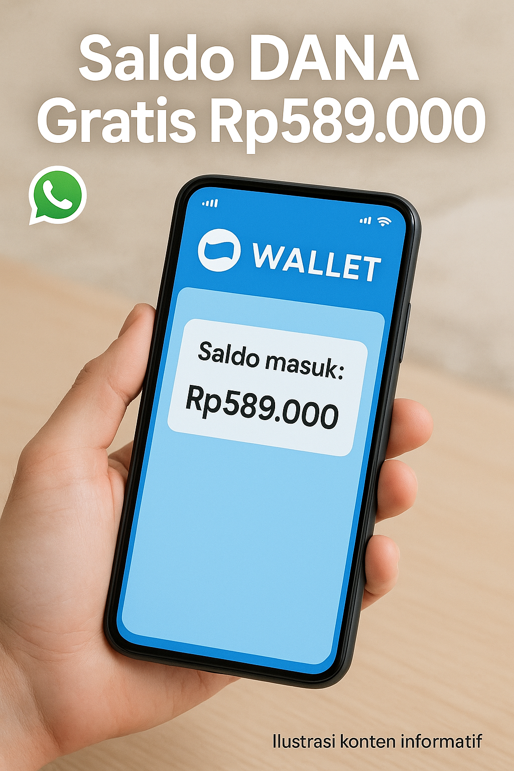 Ditransfer Berkali-kali, Nomor WA Kamu Terverifikasi Penerima Saldo DANA Gratis Rp589.000, Cek Petang Ini!