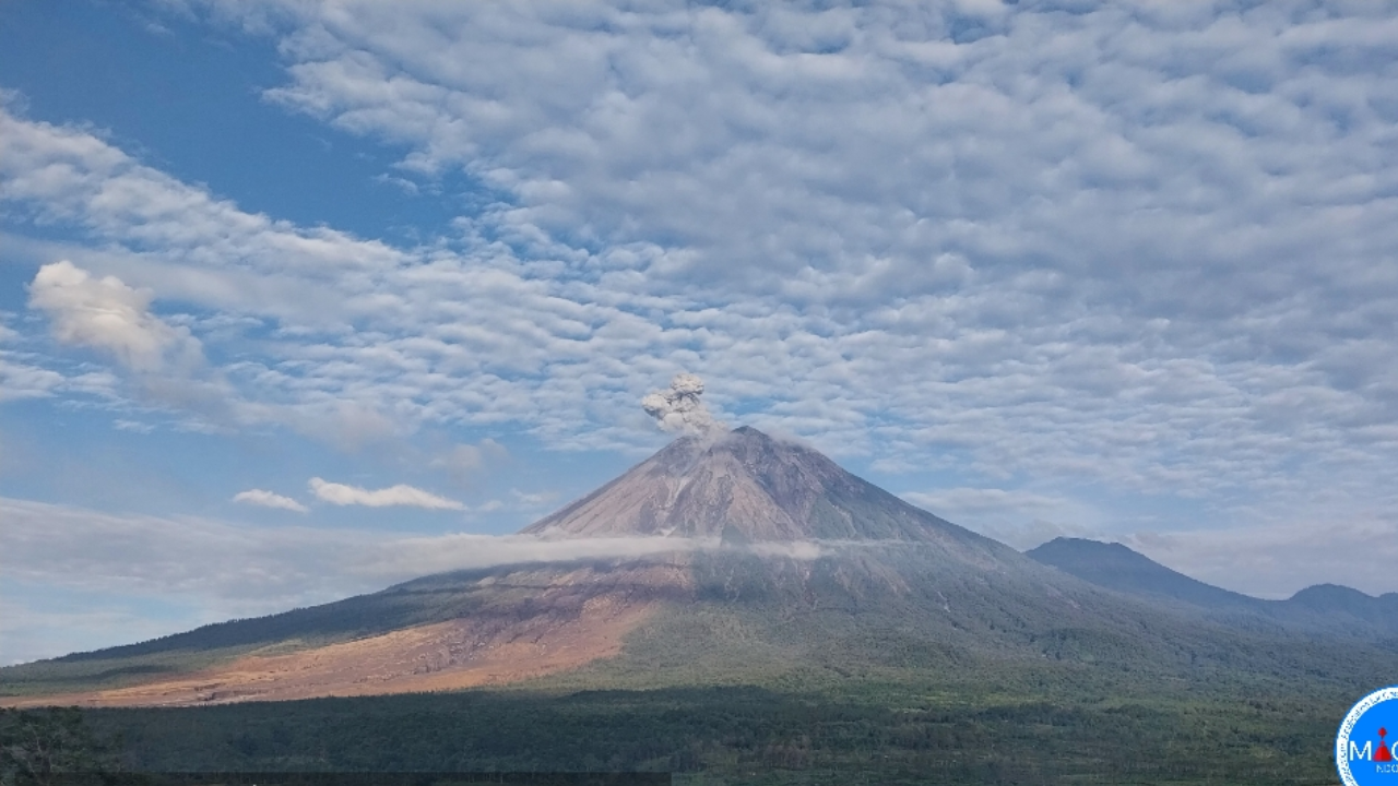 Gunung Semeru Kembali Erupsi Pagi Tadi, Ketinggian Kolom Abu Capai 900 Meter