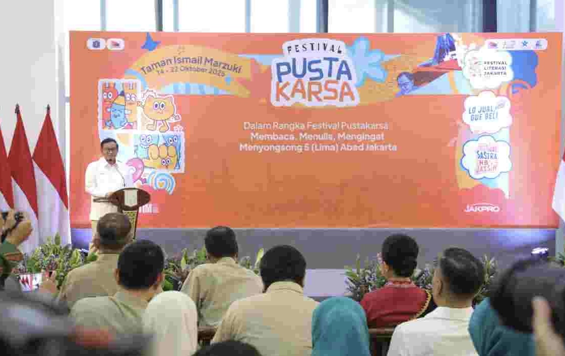 Pramono Buka Festival Pustakarsa di TIM, Ajak Pengunjung Selami Perjalanan Kota Jakarta