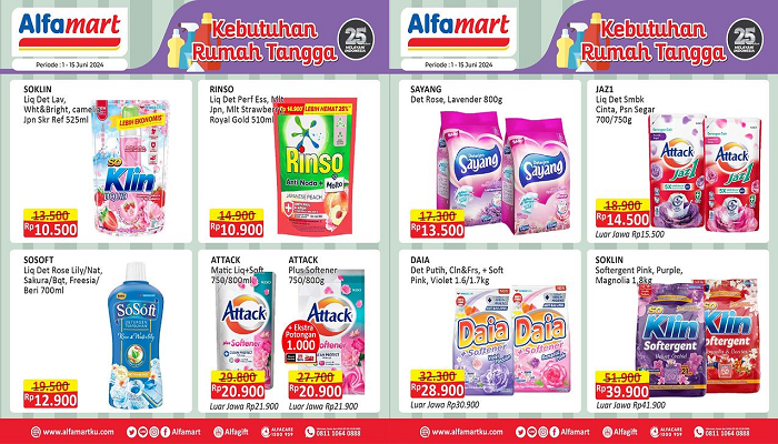Katalog Promo Alfamart Hari Ini 7 Juni 2024, Harga Spesial Sabun Cuci Baju Cuma Rp10 Ribuan!