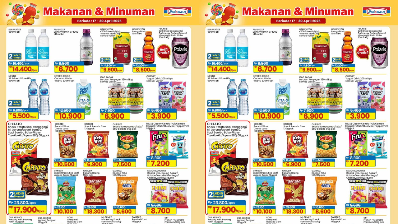 Promo Indomaret Spesial Akhir Pekan Minggu 27 April 2025, Banjir Diskon Makanan dan Minuman