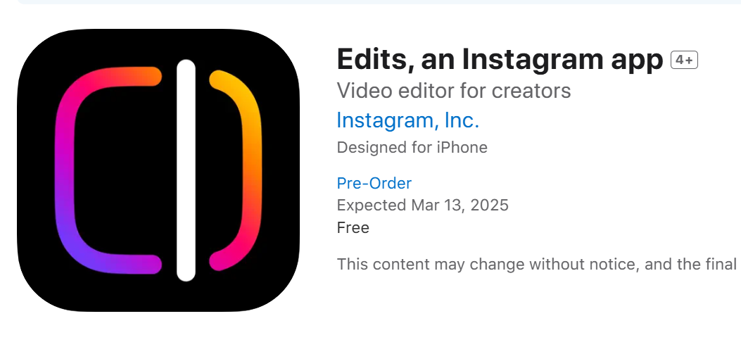 Instagram Akan Rilis Edits, Pesaing TikTok dan CapCut