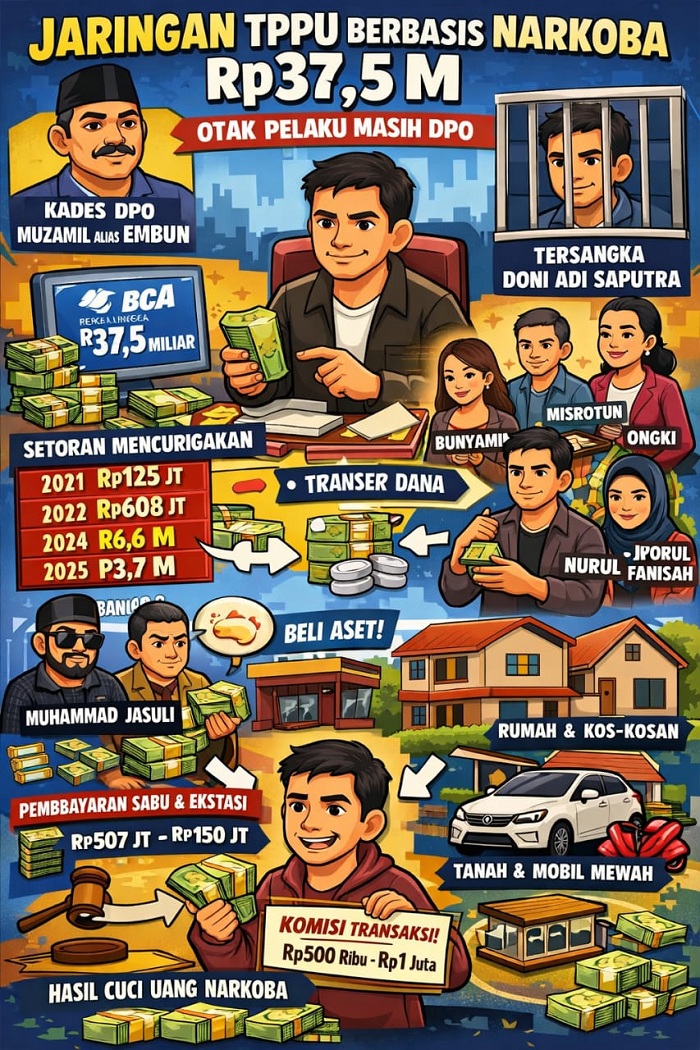 PN Surabaya Dalami Sidang Kasus TPPU Rp37,5 Miliar Terkait Narkotika