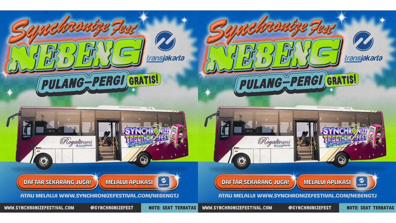 Ada Layanan Bus Gratis ke Synchronize Fest 2024, Catat Lokasinya!