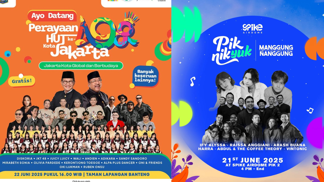 12 Rekomendasi Konser Gratis di Jabodetabek Akhir Pekan 20-22 Juni 2025, Banjir Penampilan Musisi Papan Atas!