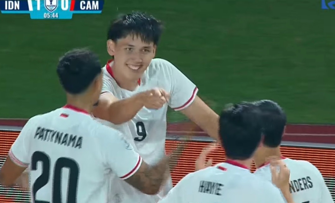 Piala AFF 2026: Indonesia vs Kamboja, Skuad Garuda Unggul Sementara 4-1, Mitchell Lee Baker Hattrick!