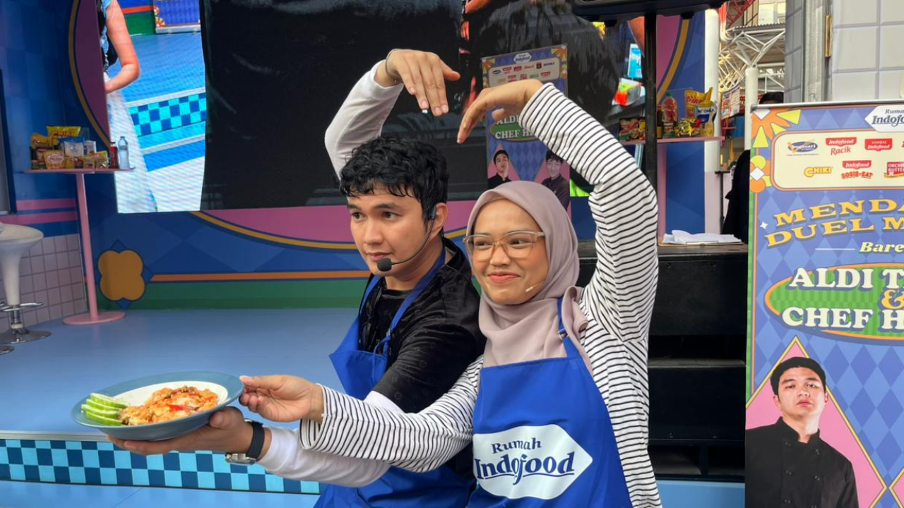 Duel Masak Aldi Taher vs Chef Hideki di Jakarta Fair 2026, Bikin Heboh Rumah Indofood
