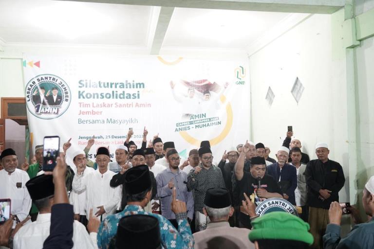 Laskar Santri Jember Dukung Amin