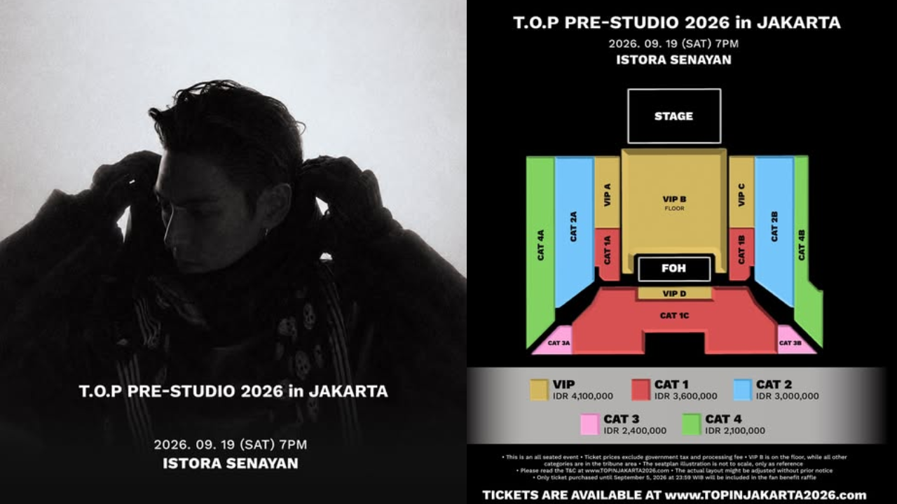 Harga Tiket Fan Meeting T.O.P di Jakarta 2026, Mulai Rp1,2 Juta