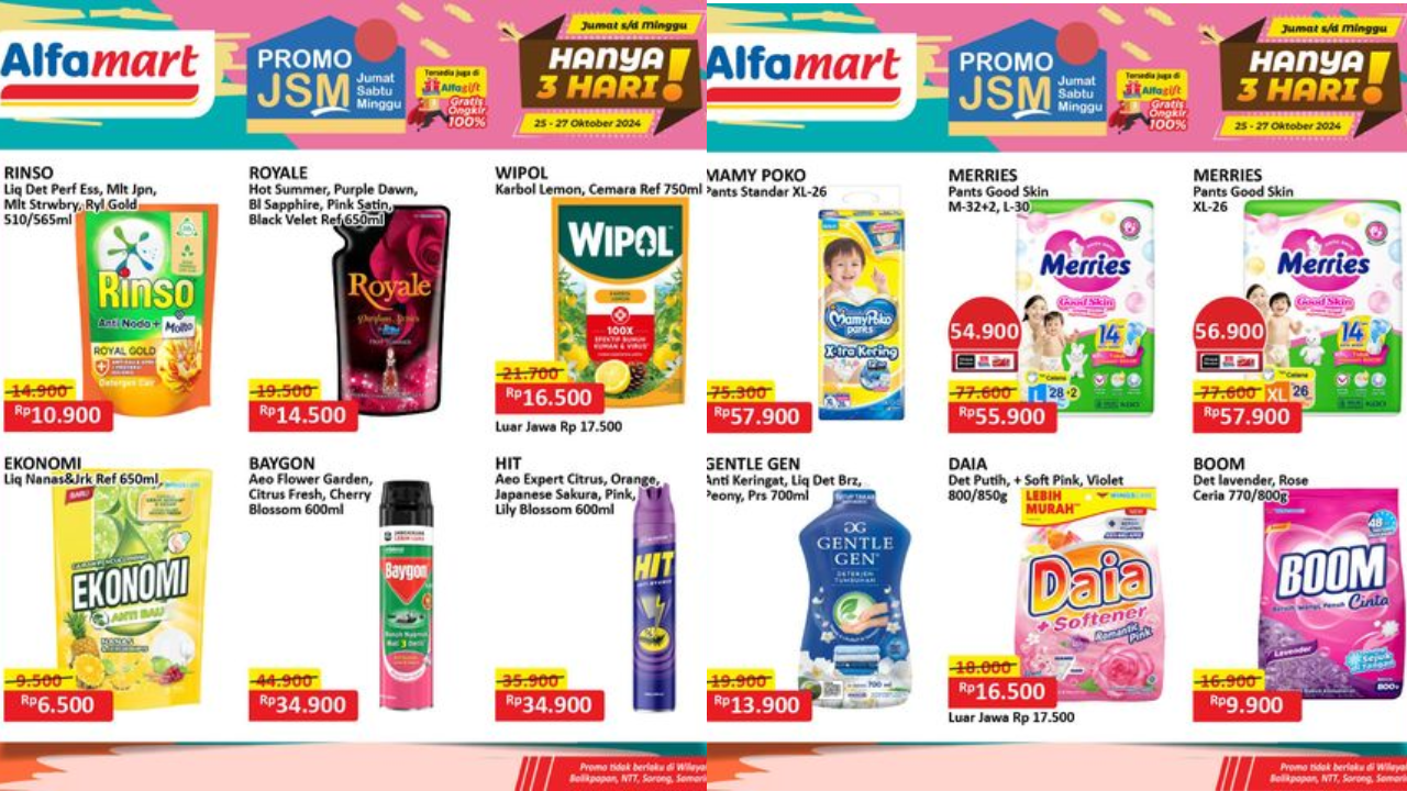 Katalog Promo Alfamart Hari Ini 27 Oktober 2024, Borong Rinso Cuma Rp10 Ribuan