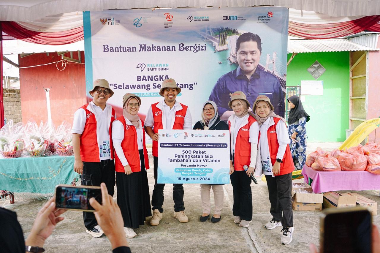 Gandeng Relawan Bakti BUMN, Telkom Kembangkan Potensi Desa Namang, Bangka Tengah