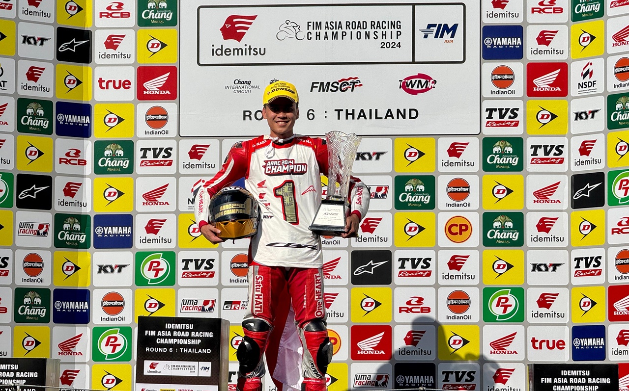 Cukup Finish Kedua, Herjun AF Raih Juara Asia AP250 2024 di Thailand