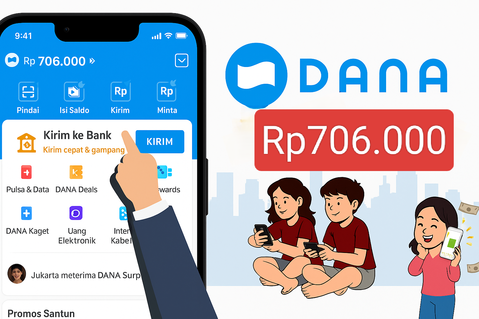 BONUS! Saldo DANA Gratis Langsung Cair Hari Ini 14 Juli 2025, Klaim Sekarang Rp706.000