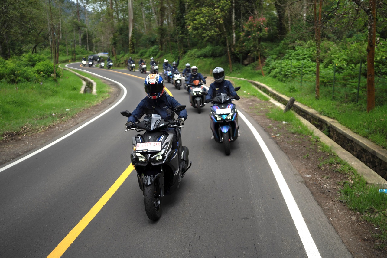 Uji Performa Yamaha Aerox Alpha, Taklukan Jalur Naringgul Bandung