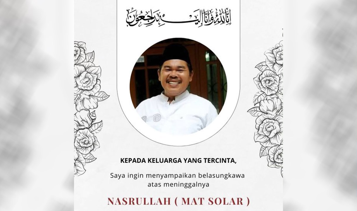 BREAKING NEWS! Mat Solar Meninggal Dunia di Rumah Sakit Pondok Indah   