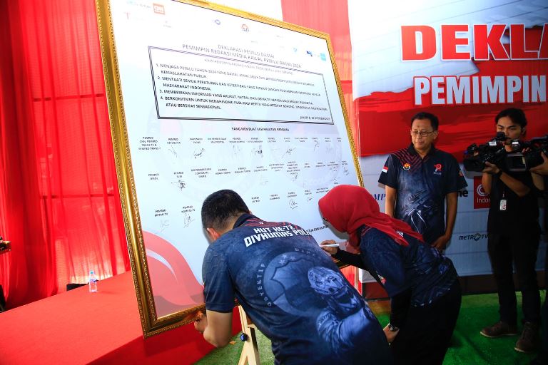 Polri, Dewan Pers, dan Forum Pimpinan Media Deklarasikan Pemilu Damai