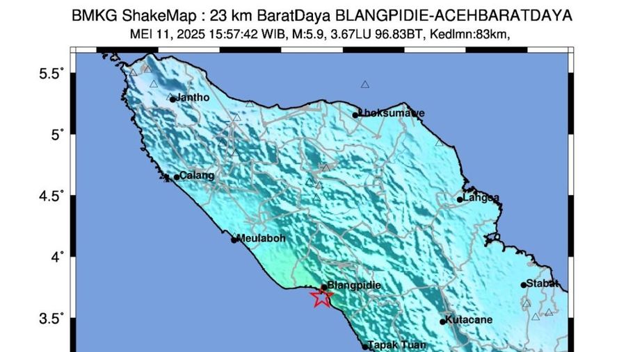 Banda Aceh Diguncang Gempa M 4,6, BMKG Sebut Akibat Aktivitas West-Andaman