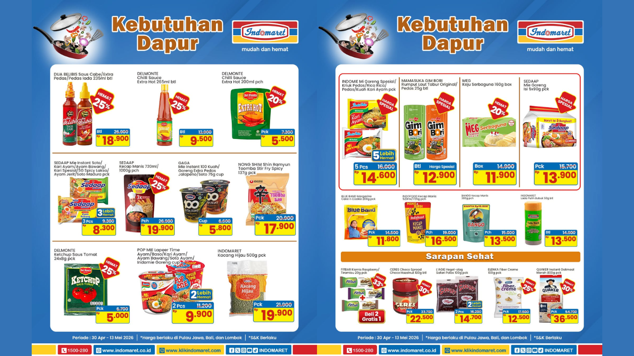 Promo JSM Indomaret Terbaru 1-3 Mei 2026, Serbu Ada Diskon Dua Belibis Saus Cabe Cuma Rp18 Ribuan!