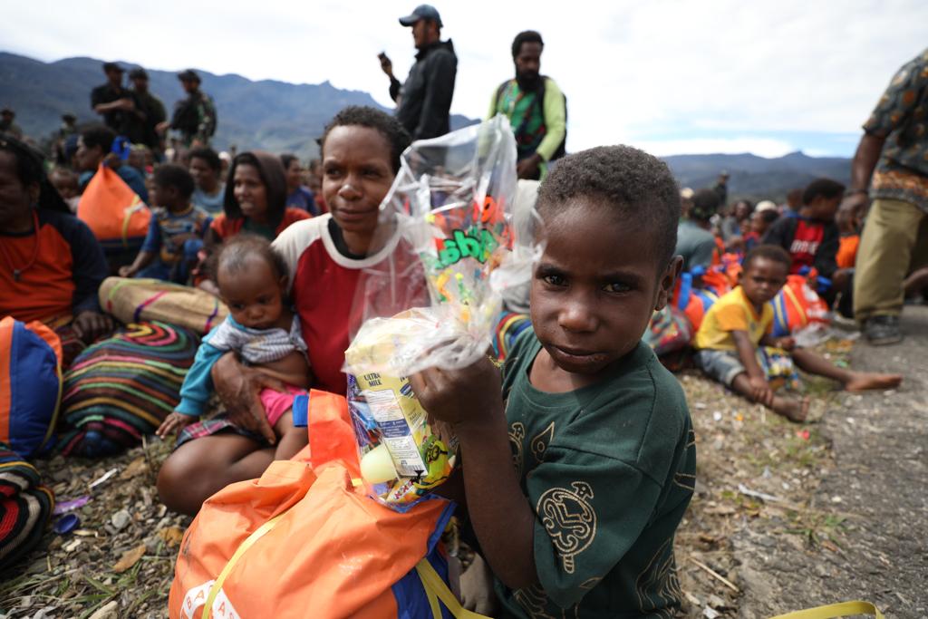 Bantuan Pangan Tiba di Kabupaten Puncak, Papua Tengah 