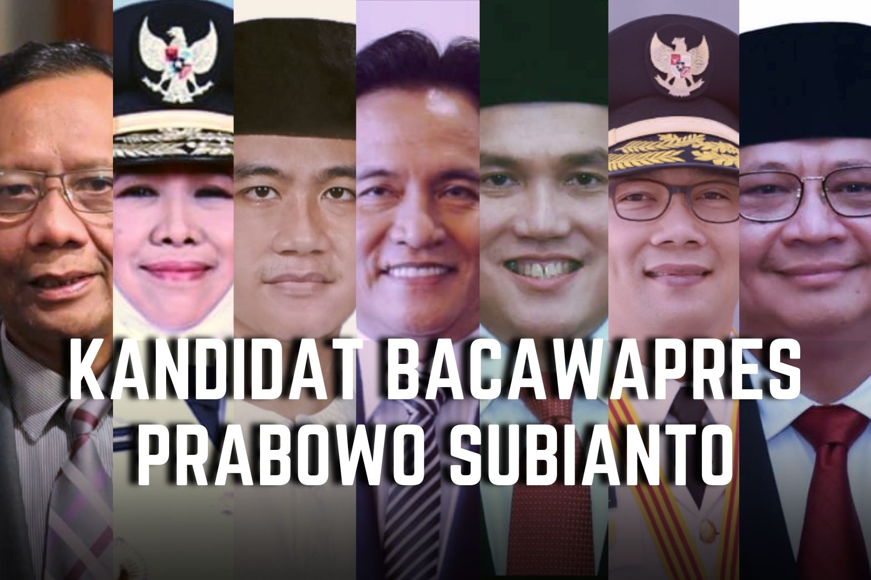 Tujuh Kandidat Bacawapres Prabowo Subianto: Ada Menteri, Ketum Parpol, dan Kepala Daerah