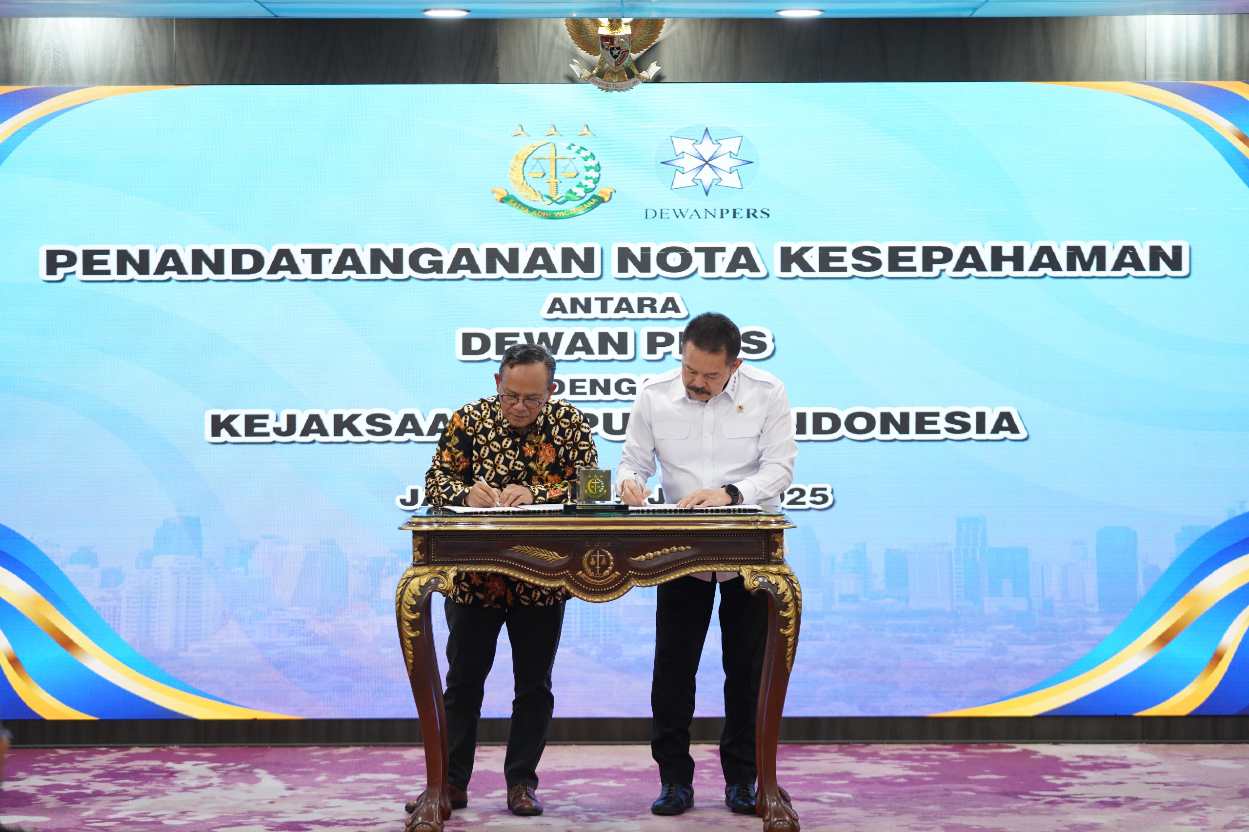 Teken MoU, Kejaksaan-Dewan Pers Dukung Penegakan Hukum dan Kebebasan Pers