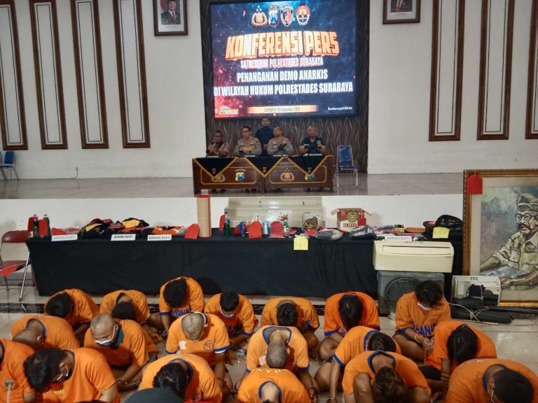 33 Tersangka Kerusuhan Surabaya, Polisi Tegaskan Tak Ada Kompromi