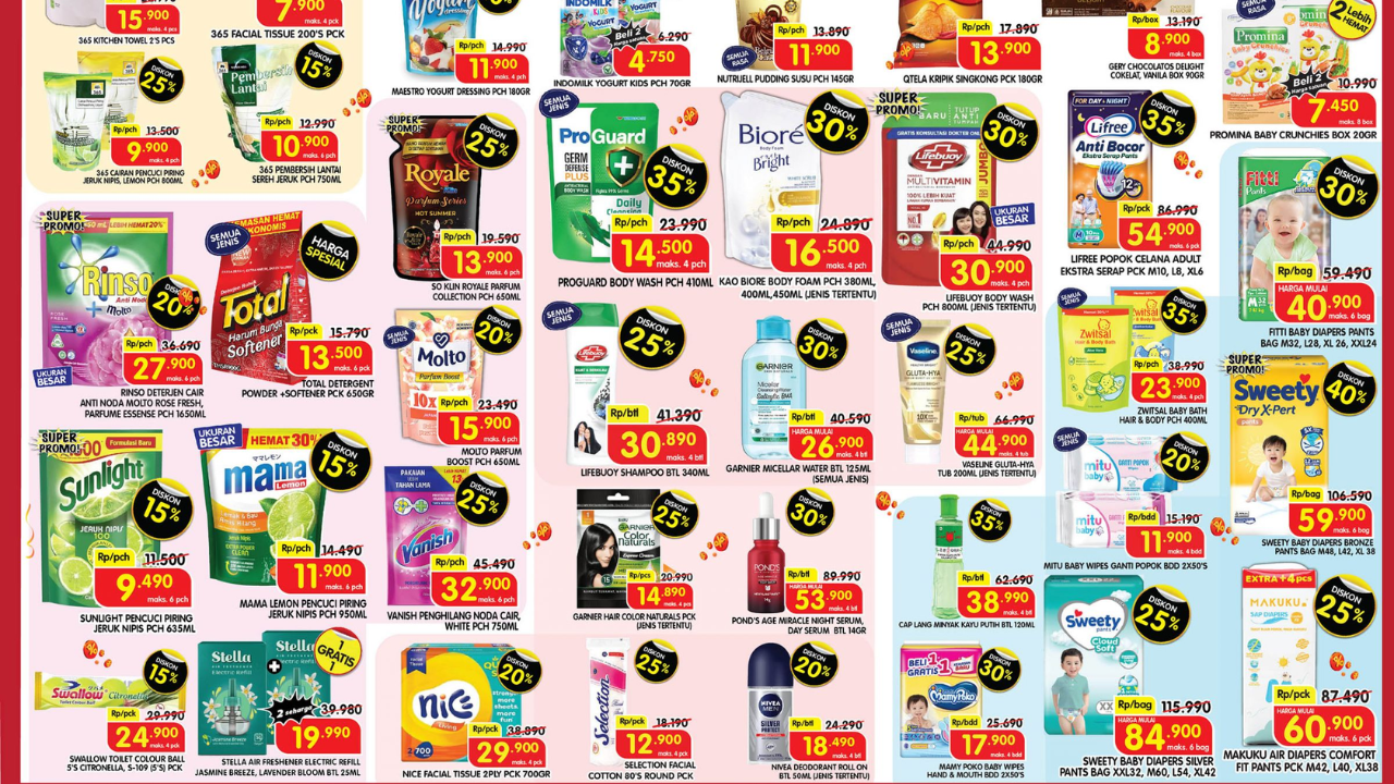 Promo Superindo Hari Ini Terbaru 13 April 2025, Detergen Rp13 Ribuan