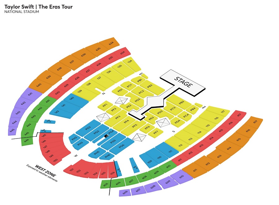 Seat Plan Konser Taylor Swift Singapura Dirilis, Kategori 1 Seru Banget