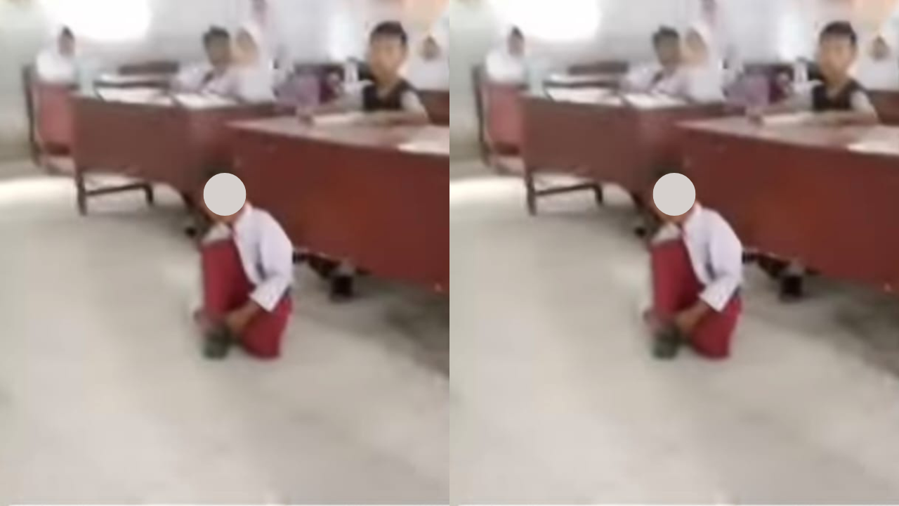 Tega! Siswa SD Dihukum Guru Duduk di Lantai Gegara Orang Tua Nunggak SPP