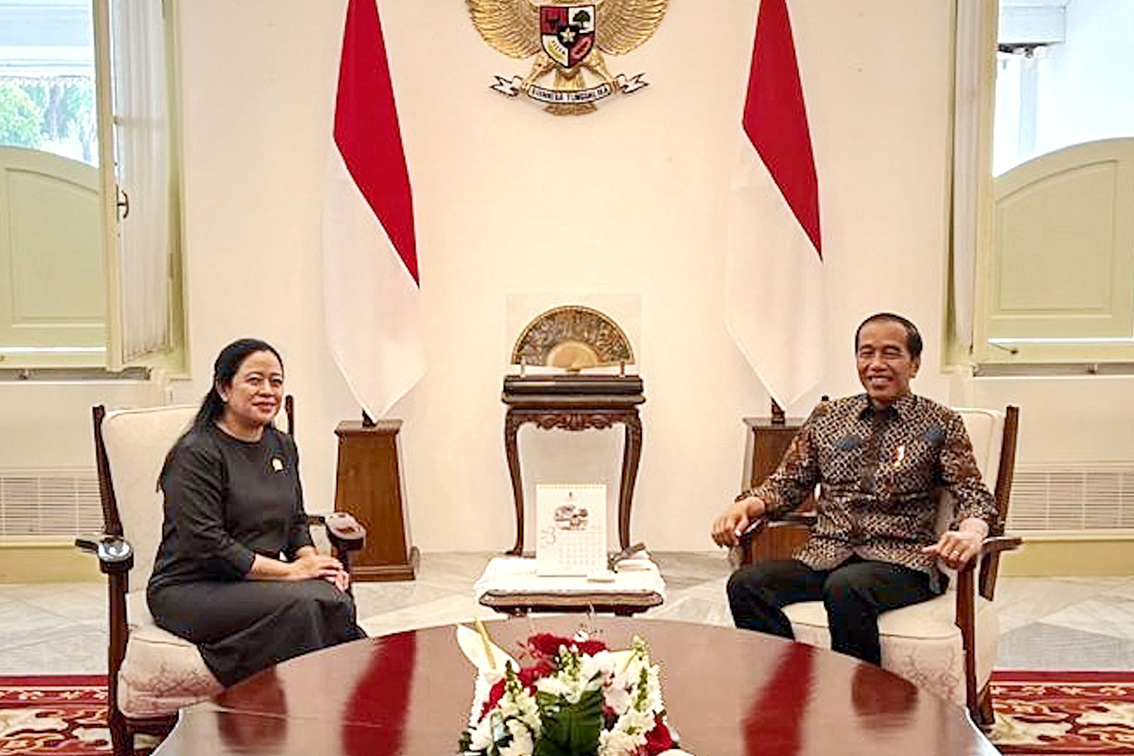 Temui Jokowi, Puan Bahas Pemilu 2024