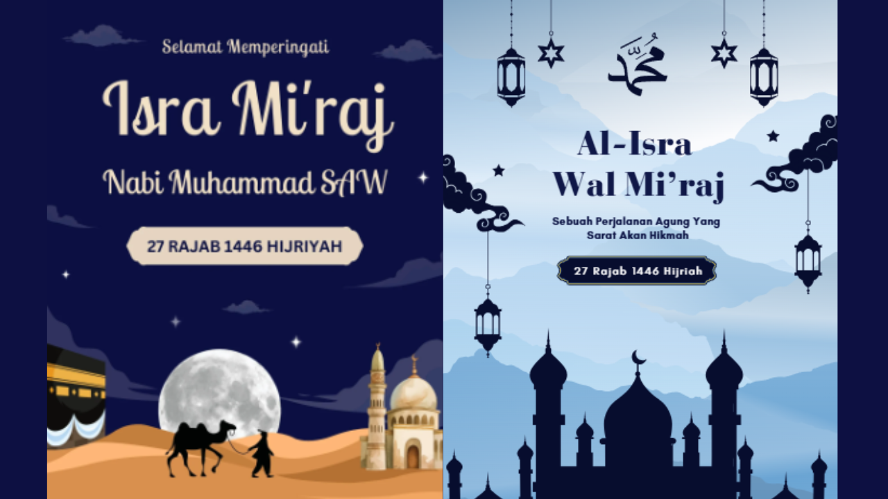 50 Link Poster Isra Miraj 2025 Gratis, Lengkap dengan Ucapan Penuh