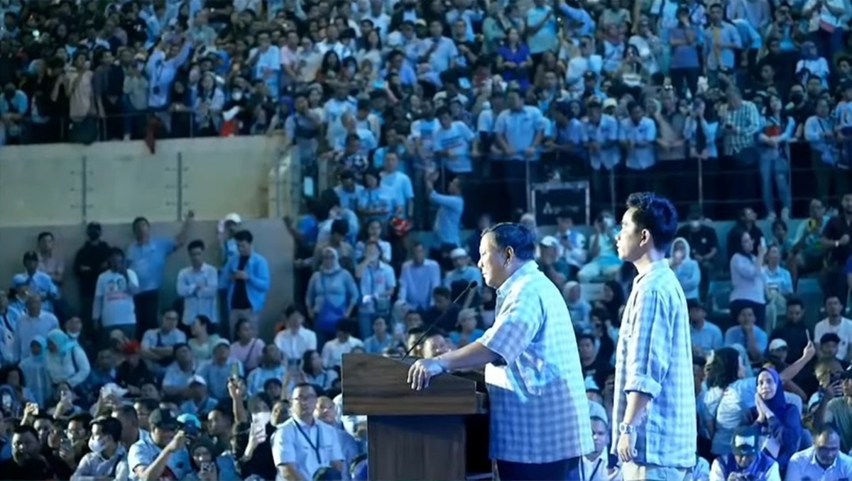 Sampaikan Pidato Kemenangan, Prabowo: Kita Bersyukur Pemilu Terbesar di Dunia Berjalan Tertib dan Damai
