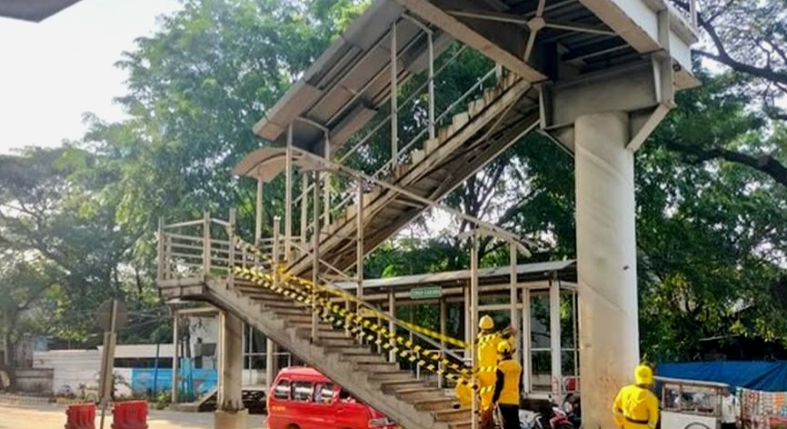 Sedang Diperbaiki, JPO dan Halte Tipar Cakung Ditutup Sementara