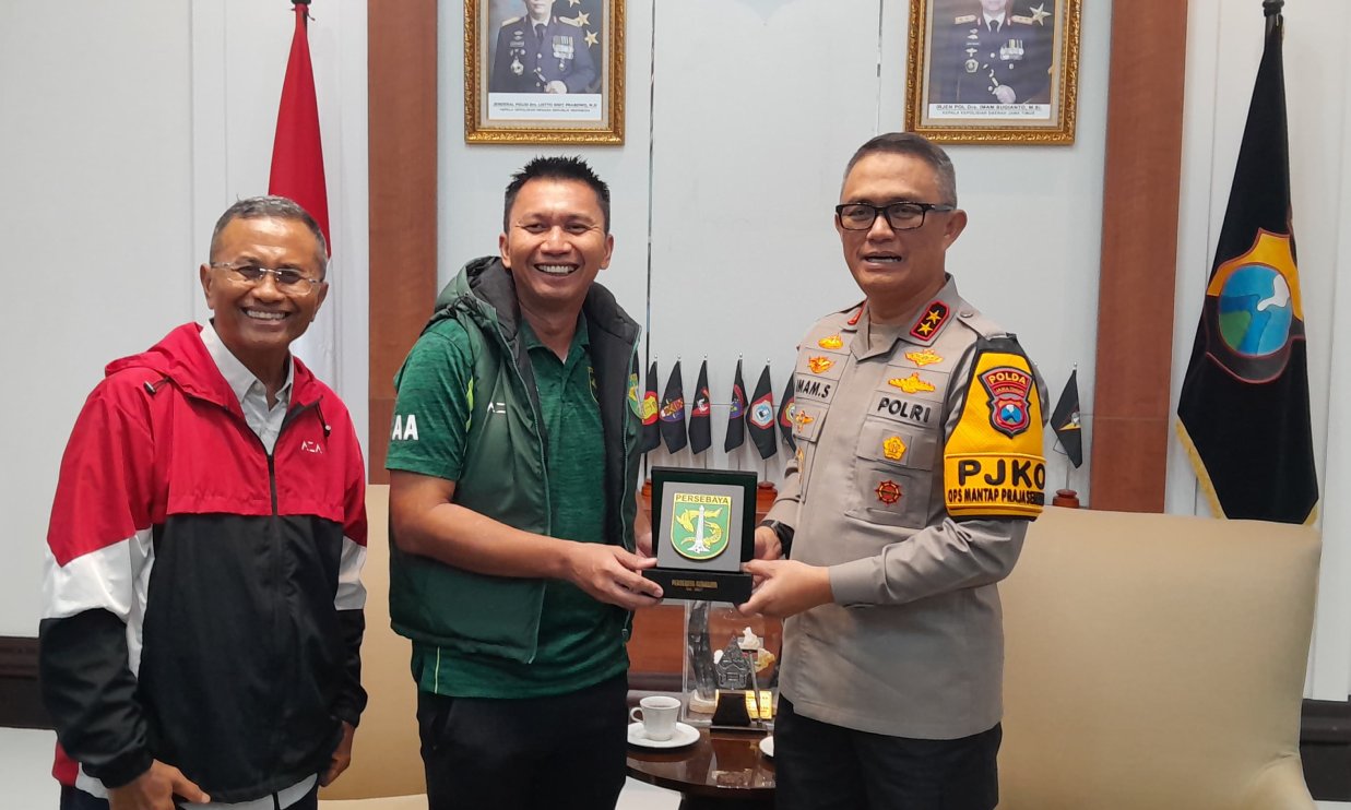 Azrul Ananda dan Dahlan Iskan Temui Kapolda Jatim, Sampaikan Terima Kasih Laga Persebaya vs Arema Aman