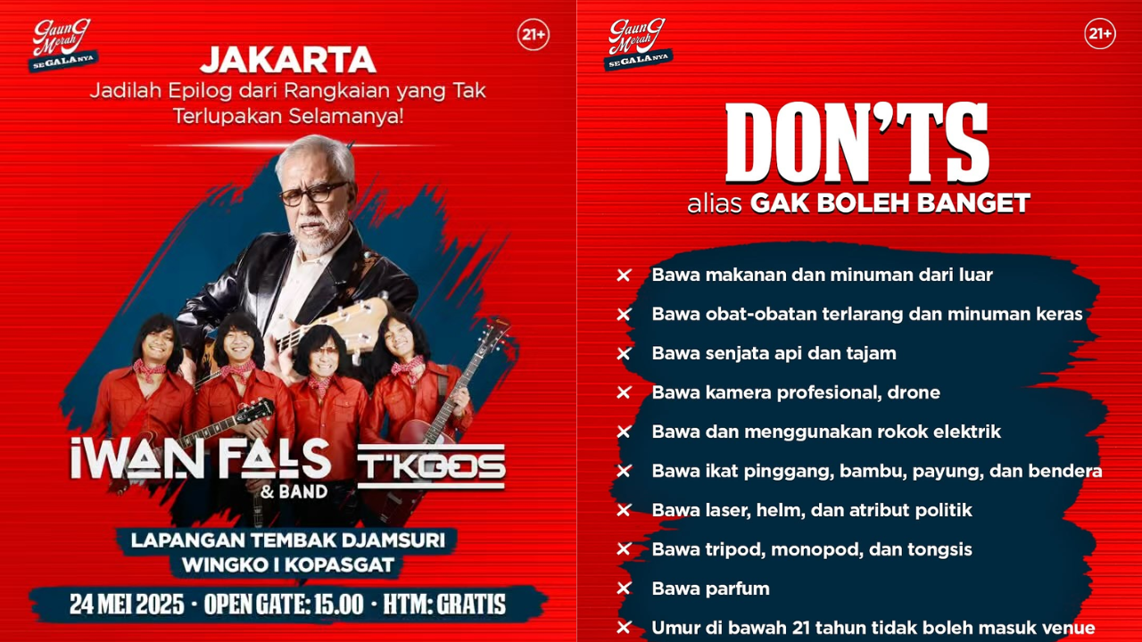 Jadwal Konser Gratis Iwan Fals di Jakarta 24 Mei 2025, Cek Lokasinya di Sini