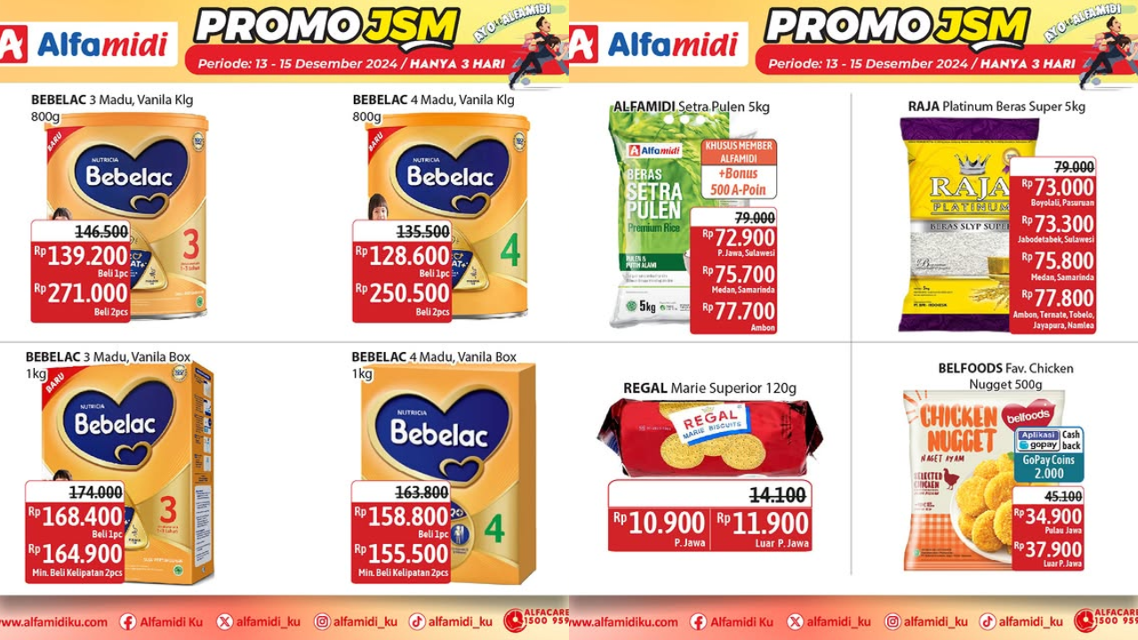 Katalog Promo Alfamidi JSM Terbaru 13-15 Desember 2024, Belanja Murah di Akhir Pekan