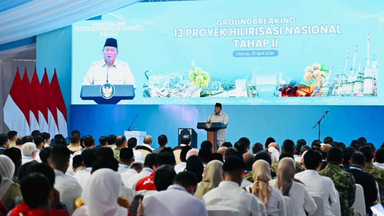 Groundbreaking Tahap II Cilacap, Prabowo Tegaskan Hilirisasi Kunci Kebangkitan Bangsa
