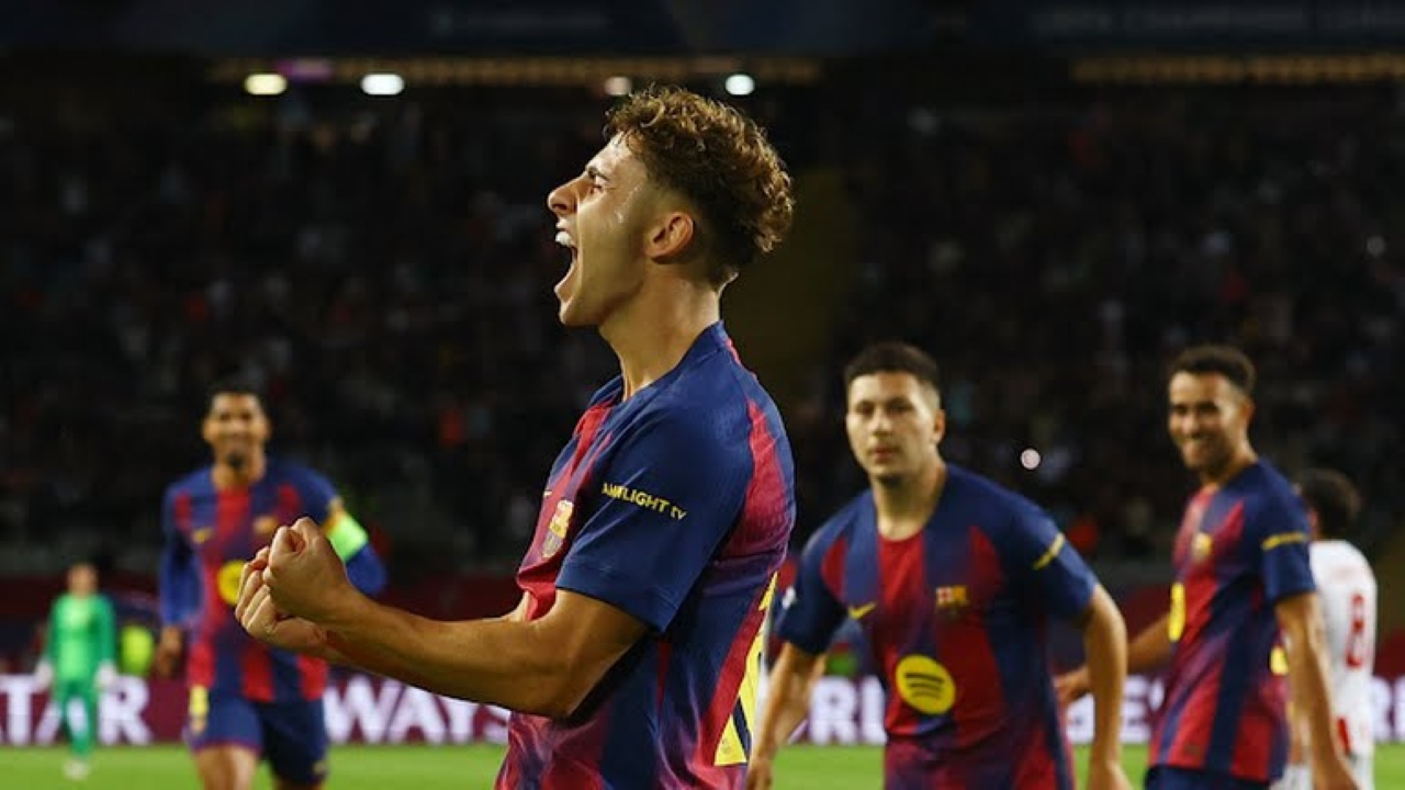 Barcelona vs Olympiacos 6-1, Fermin Lopez Cetak Hattrick, Pemanasan Sebelum El Clasico