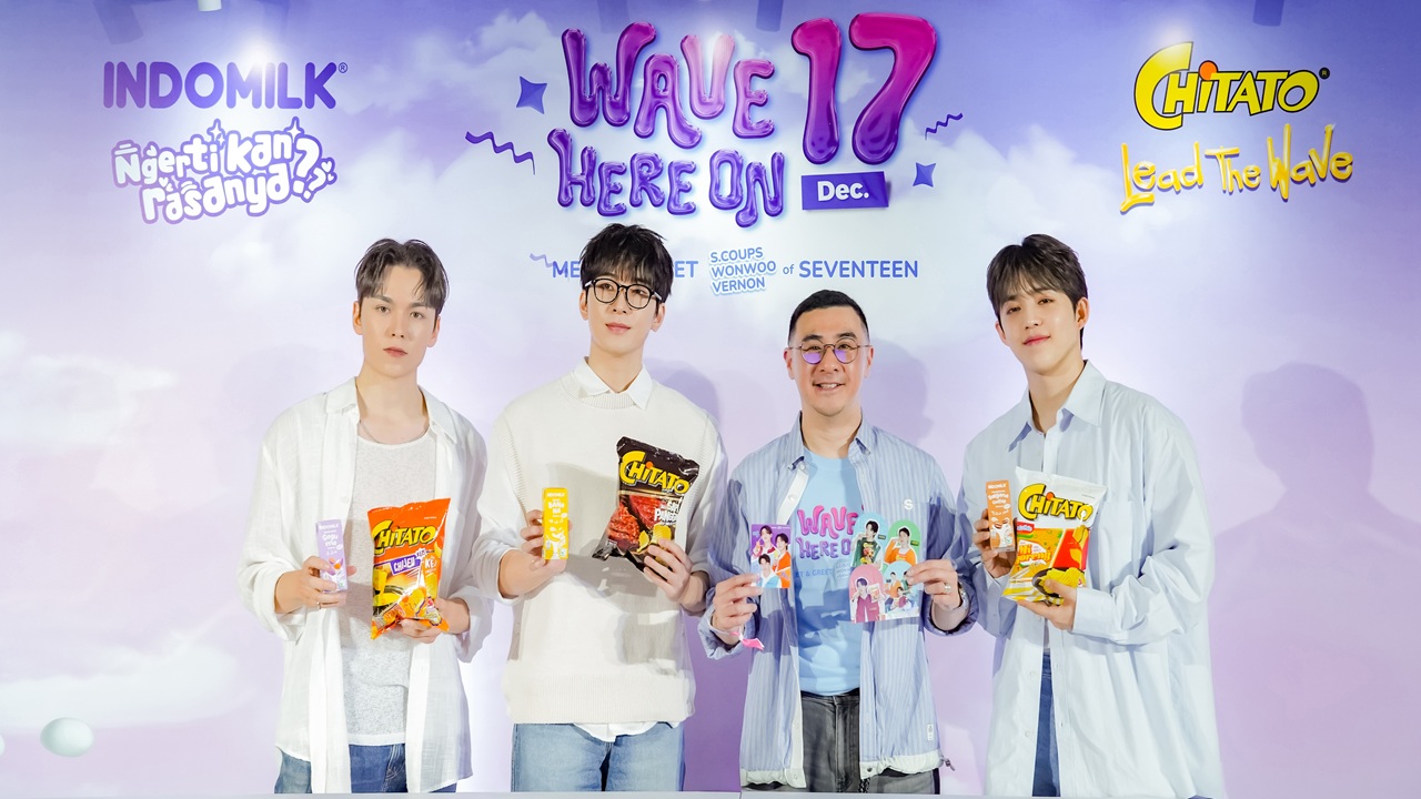 Serunya S.Coups, Wonwoo, dan Vernon di Acara Meet and Greet Indomilk-Chitato, Cosplay Jadi Penjaga Warung!