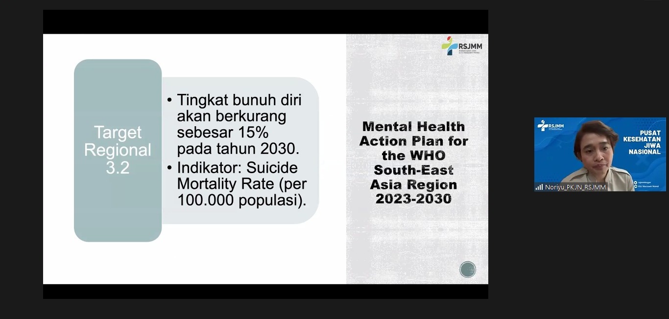 Turunkan Tingkat Bunuh Diri Jadi 15 Persen pada 2030, Dirut RSJMM Minta Ada Pembangunan Sistem Survei