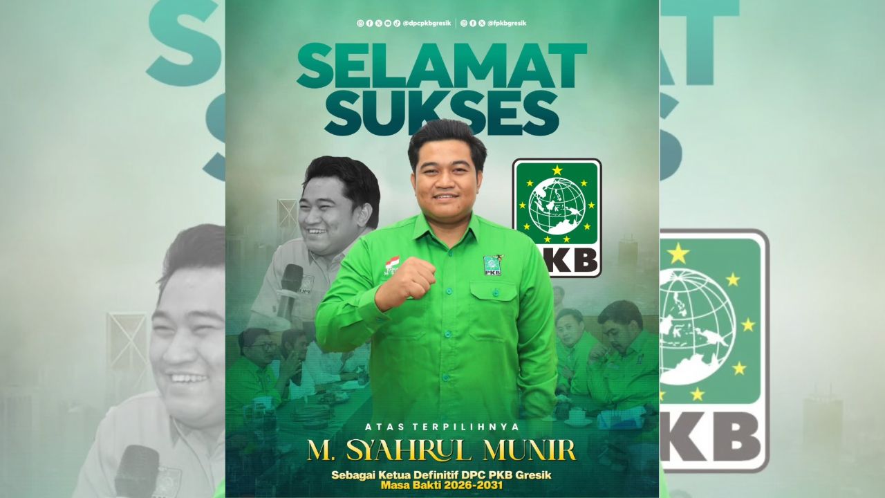 Sah! Ketua DPRD Gresik Syahrul Munir Pimpin DPC PKB Periode 2026–2031