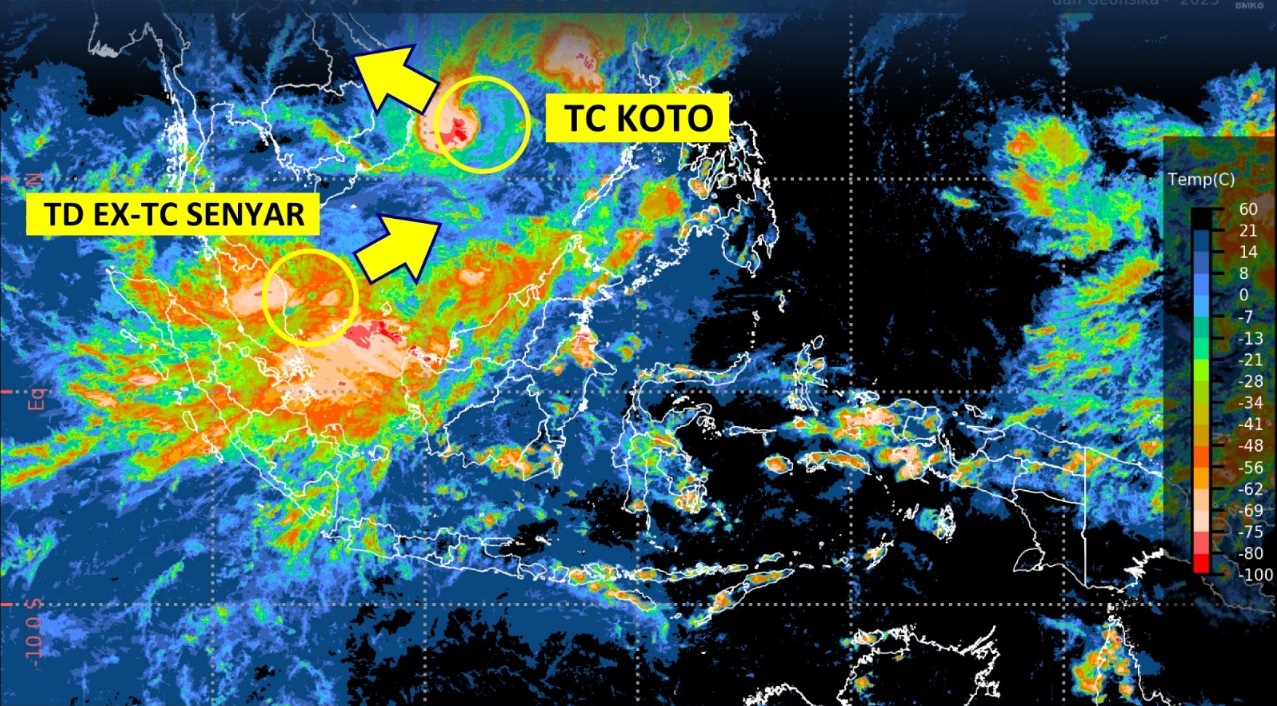 BNPB Gelar OMC Serentak di Aceh, Sumut, dan Sumbar, Siklon Tropis Senyar Bisa Bangkit Lagi  